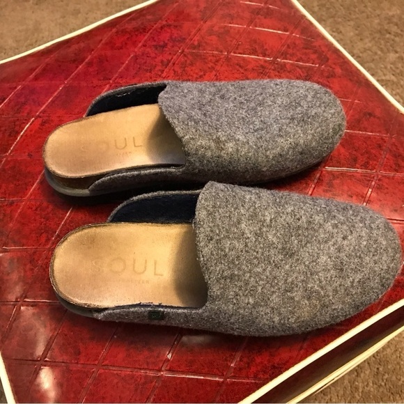 Women's Soul Naturalizer Amelia Comfort Slip-on Mule Grey Wool Size 6.5M - Picture 1 of 8